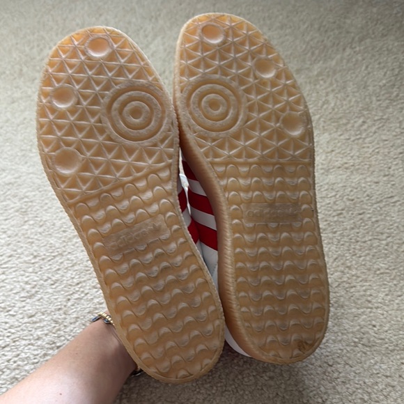 Adidas Sambae White and Red Trainers - Picture 5 of 6
